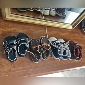 Salt Water Sandals Baby Toddler Navy Blue Shoes 4 lot bundle Nike Tom’s Oshkosh